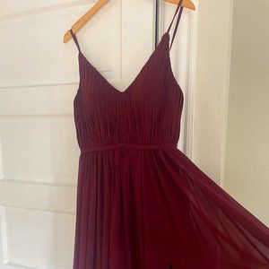 Azazie Blythe Bridesmaids dress in Cabernet